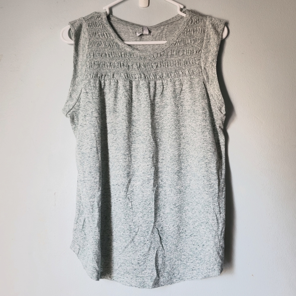 Green Heather sleeveless blouse